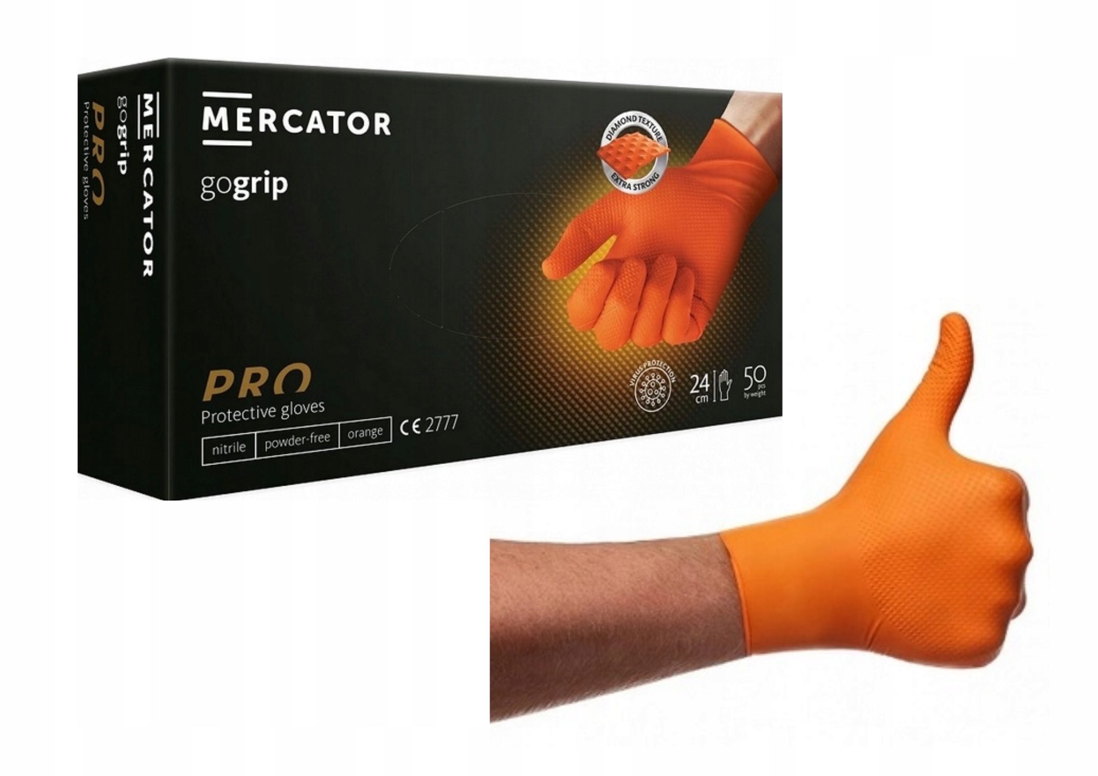 

Rękawice Nitrylowe Gogrip Orange XXL Mech