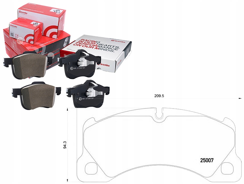Sada Brzdových Destiček Brembo C 97035194901 9