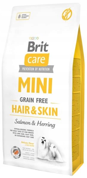 Levně Krmivo Brit Care Mini Grain Free Hair & Skin 7kg