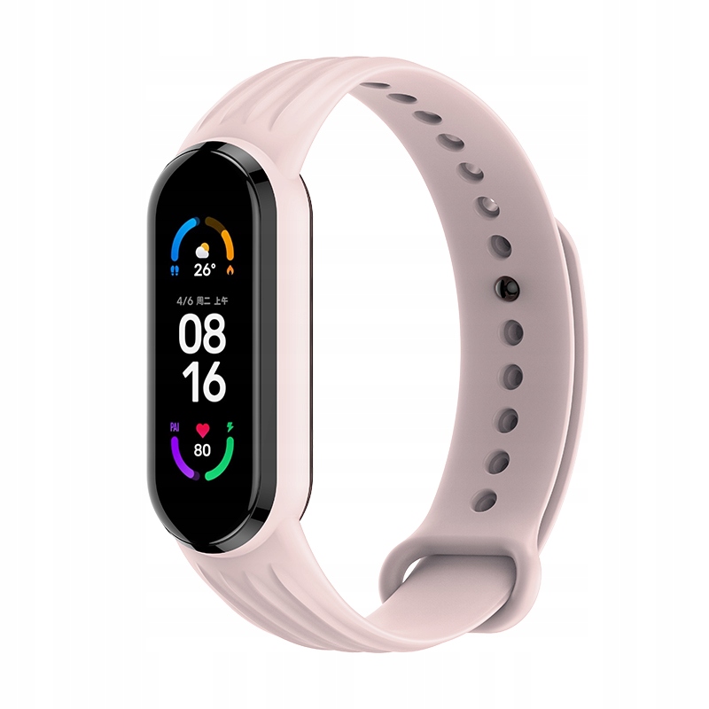 OPASKA SPORTOWA W PASY DO MI BAND 5/6/7 - PINK
