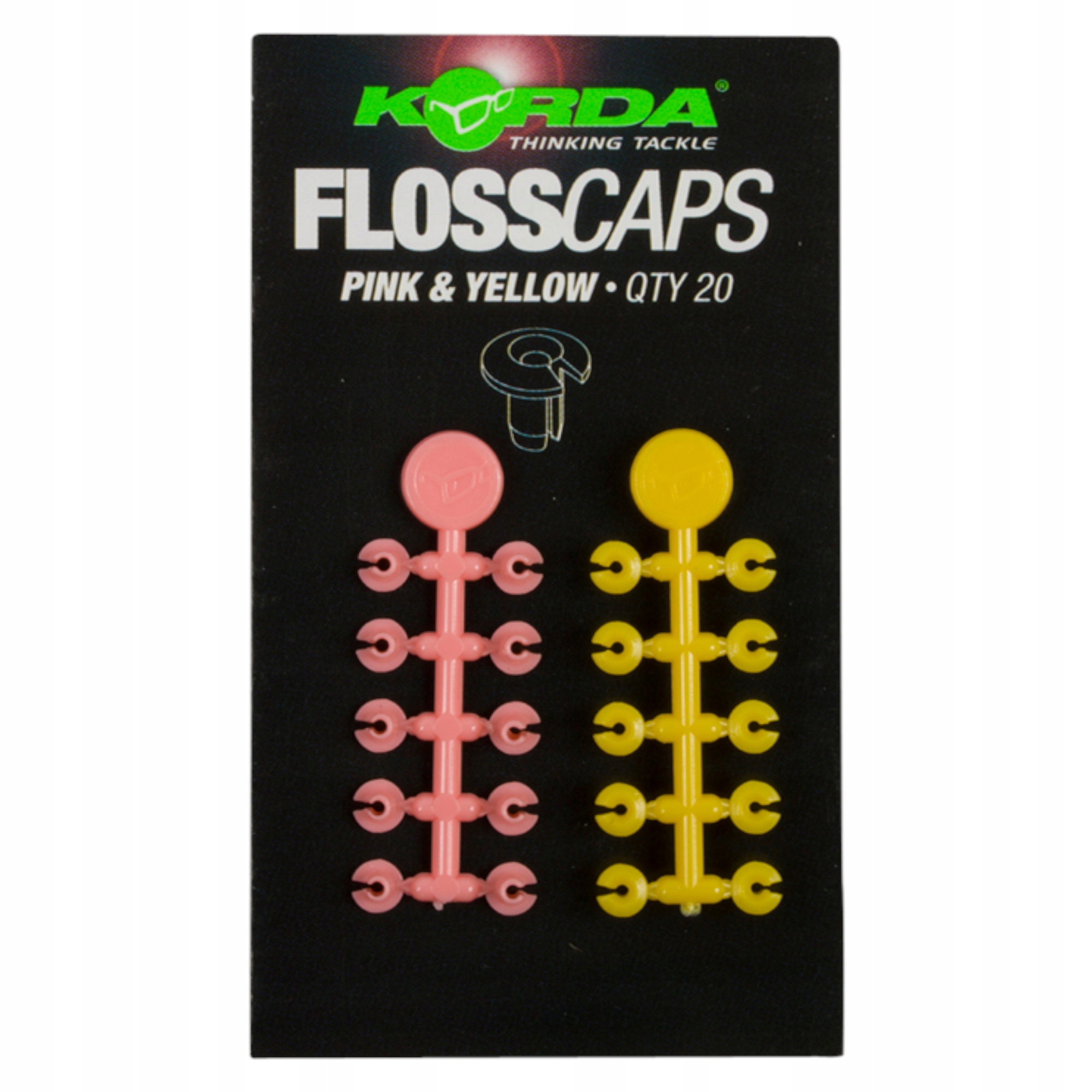 Stopery Wędkarskie Korda Floss Caps Pink Yellow
