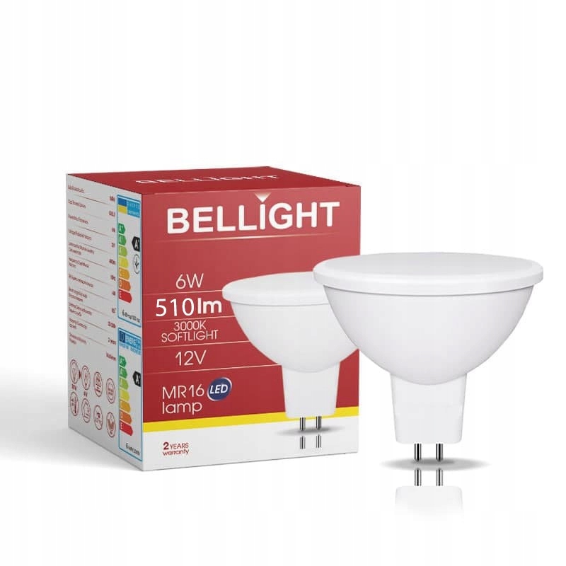 

Żarówka Led MR16 Gu 5.3 12V 6W=50W 510lm Ciepła