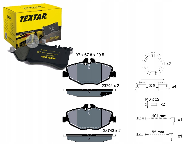 Brzdové Destičky Mercedes Přední W211 02- 220-270CD