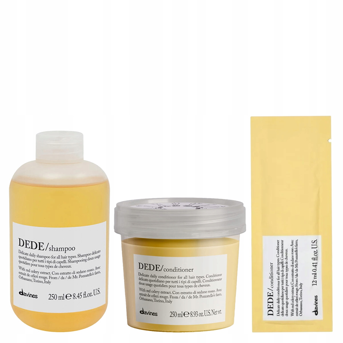 Davines Dede sada pro jemné vlasy šampon, kondicionér Sáček