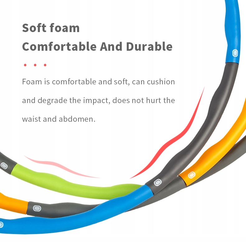 HULA HOP TOPSLIM SKŁADANY RÓŻOWO-FIOLETOWY 95 CM Cechy dodatkowe pokryte pianką składane