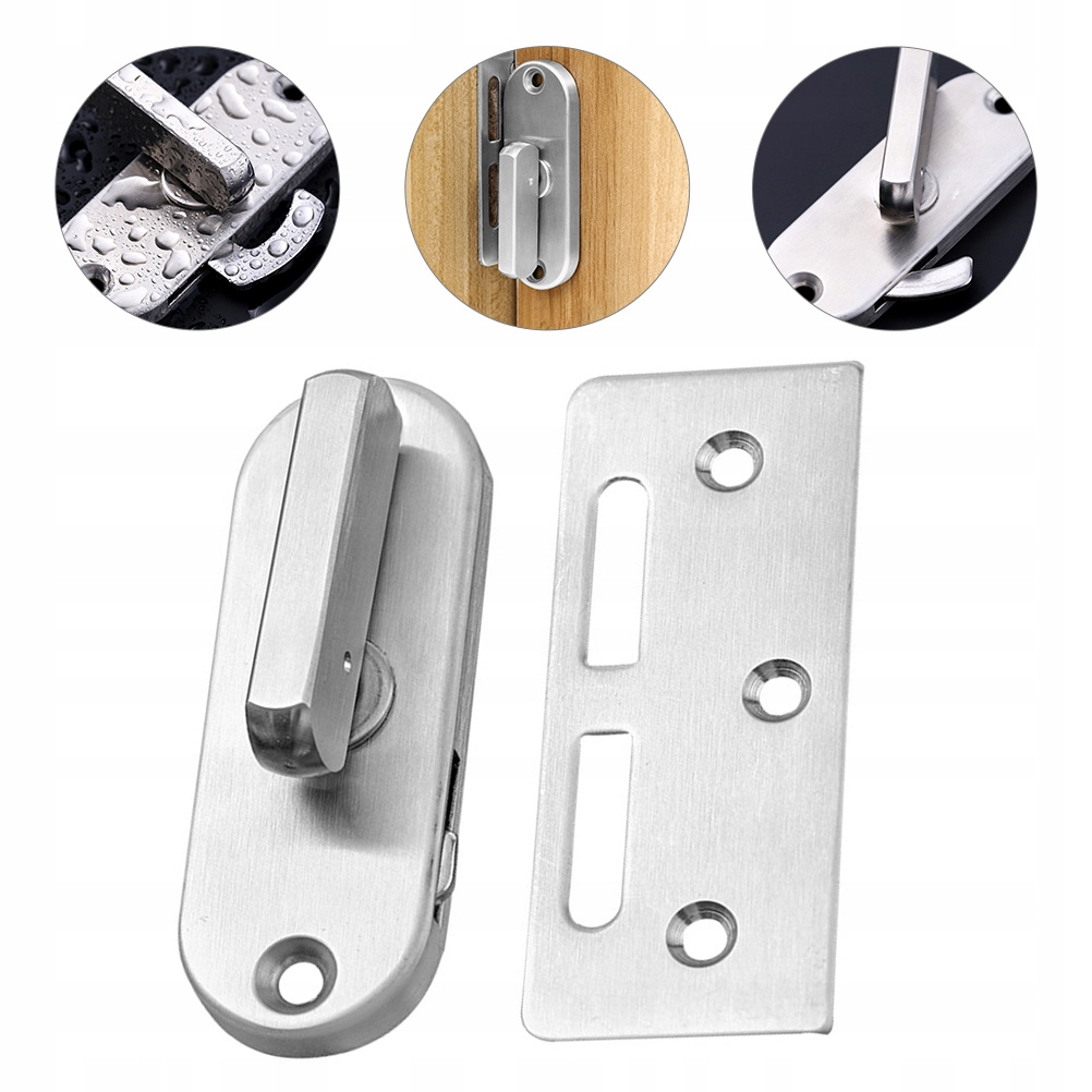 ZAMKNIĘCIE Z HAKIEM ZAMKA DO DRZWI PRZESUWNYCH CZARNE Kolor srebrny