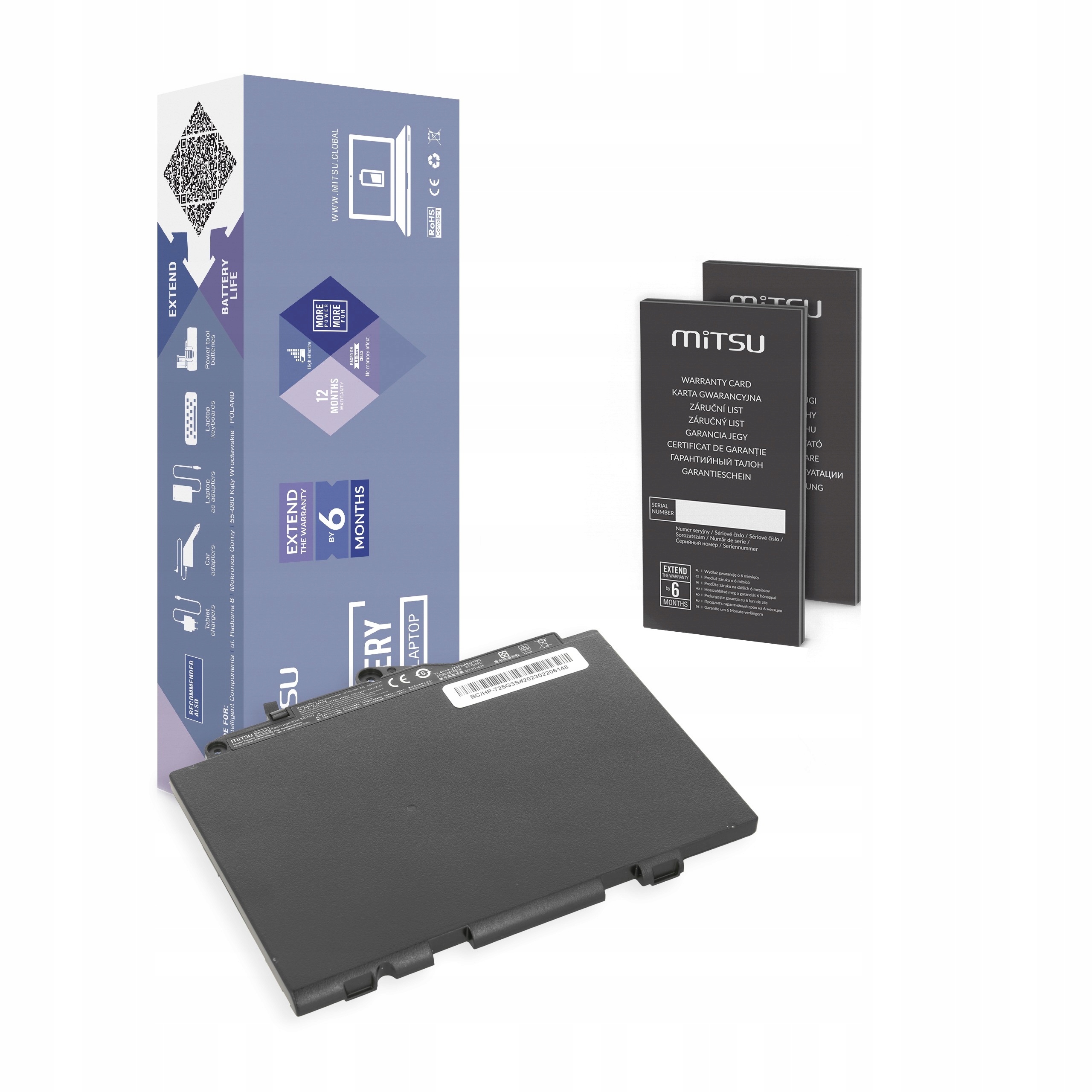 Baterie Mitsu pro Hp EliteBook 725 G3, 820 G3 (2700 mAh)
