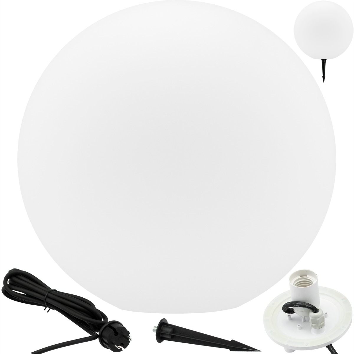 

Lampa Kula Ogrodowa Biała 35CM Naziemna Led E27