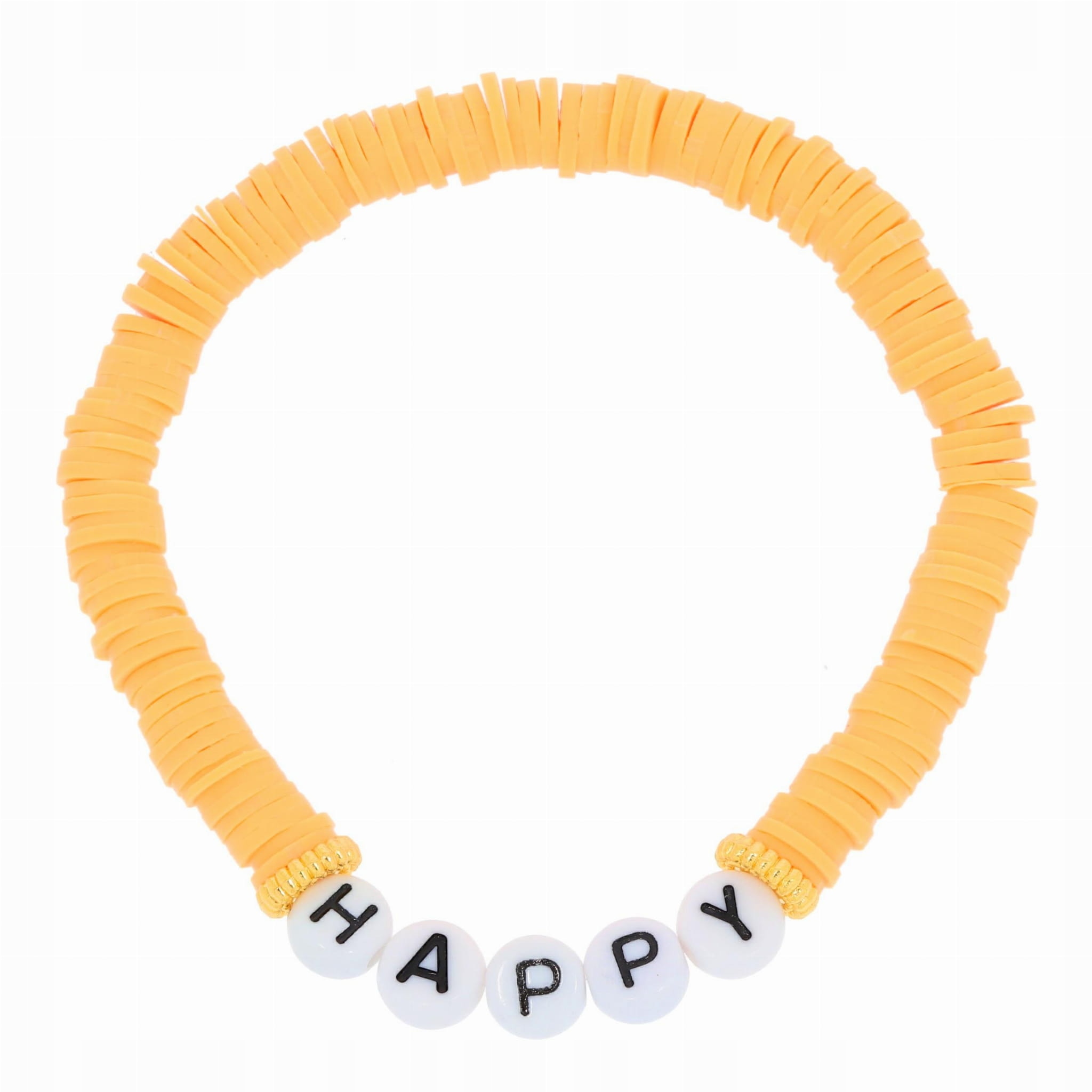 

Bransoletka Koraliki Napis Kolor Pomarańczowy