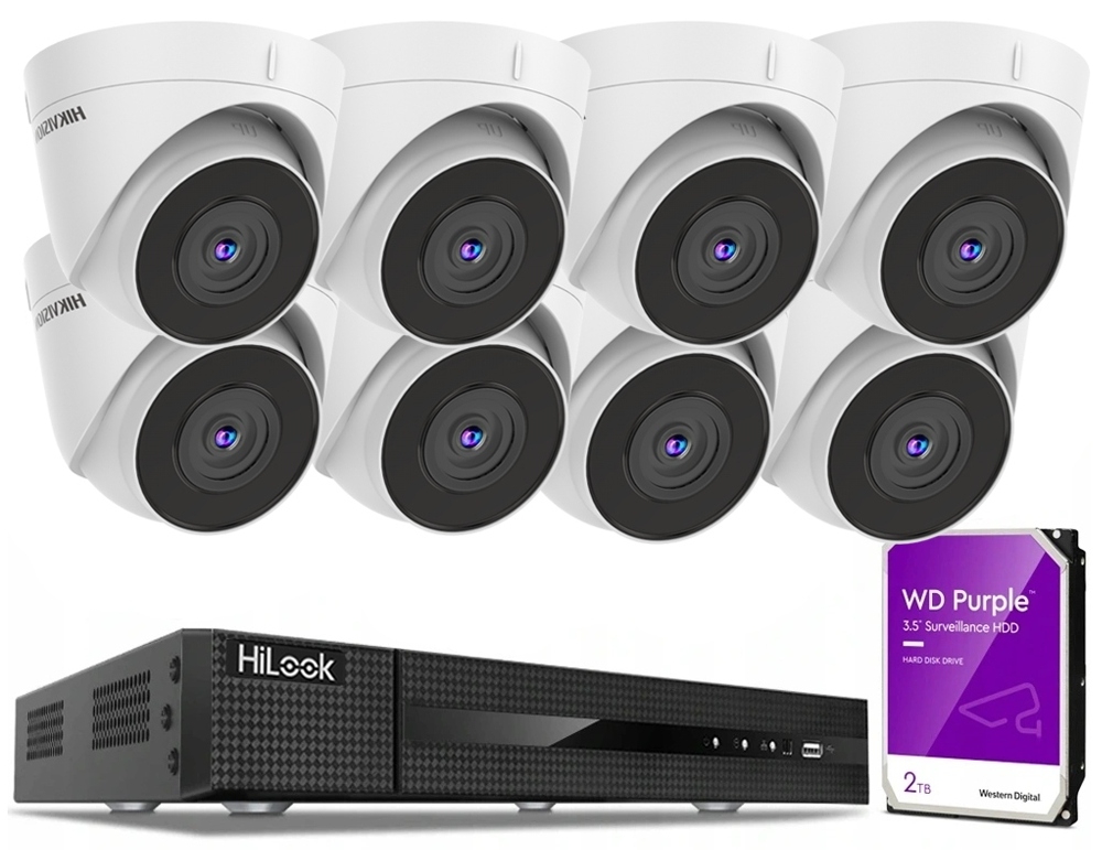 Hikvision Ip Monitorovanie Na 8 kamier 4Mp PoE IPCAMT4
