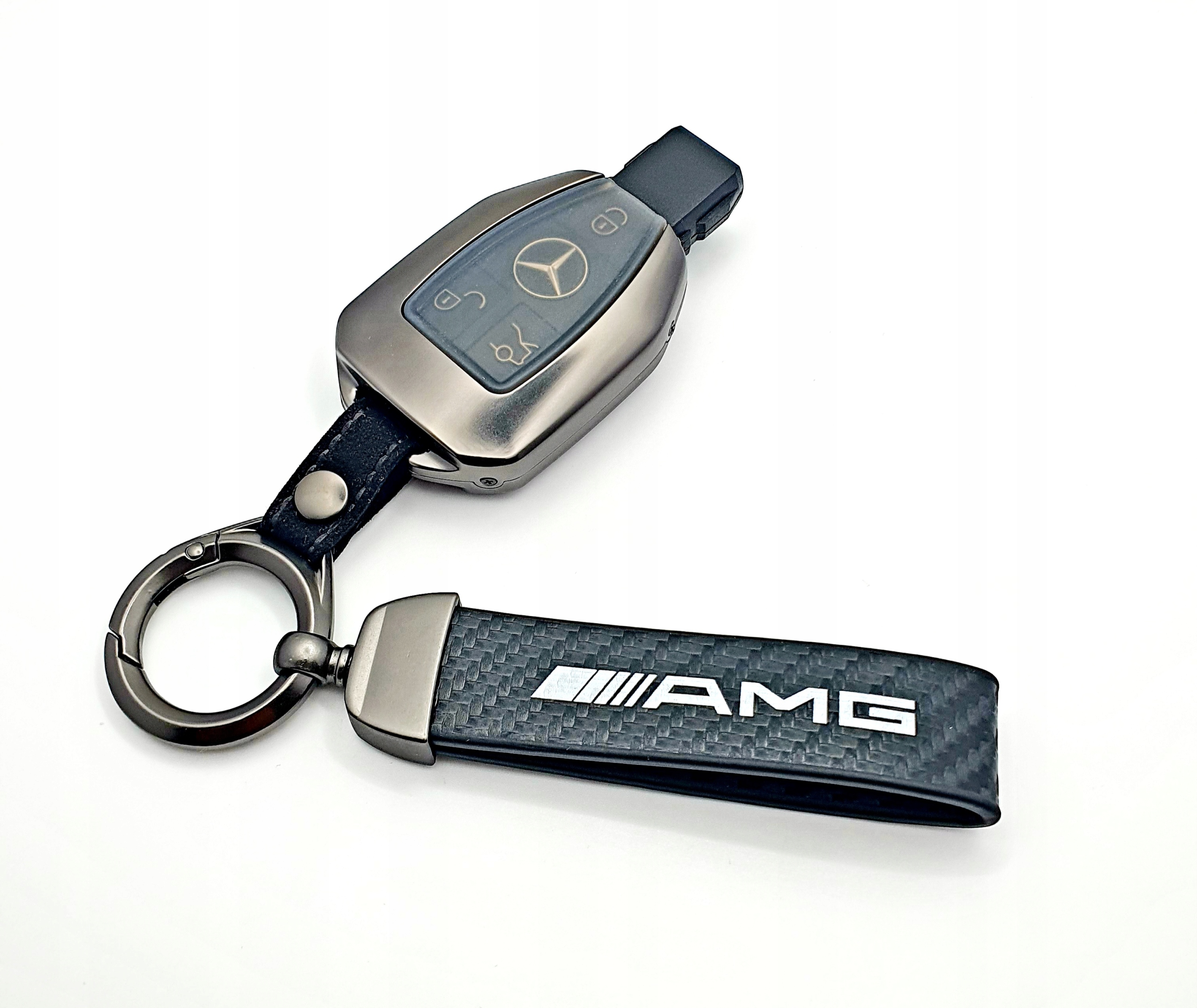 ETUI OBUDOWA + BRELOK DO KLUCZYKA MERCEDES W205 W212 W221 CLA CLS GLA GLC G Marka Auto