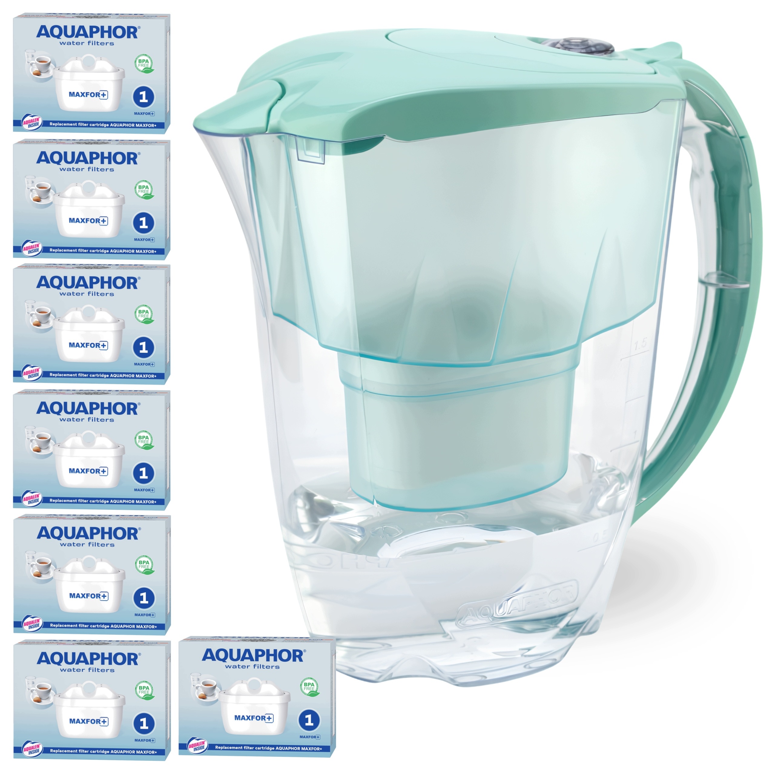 Filtrační Konvice Aquaphor Jasper Mátová 2,8 l 7 náplní B25 Maxfor+