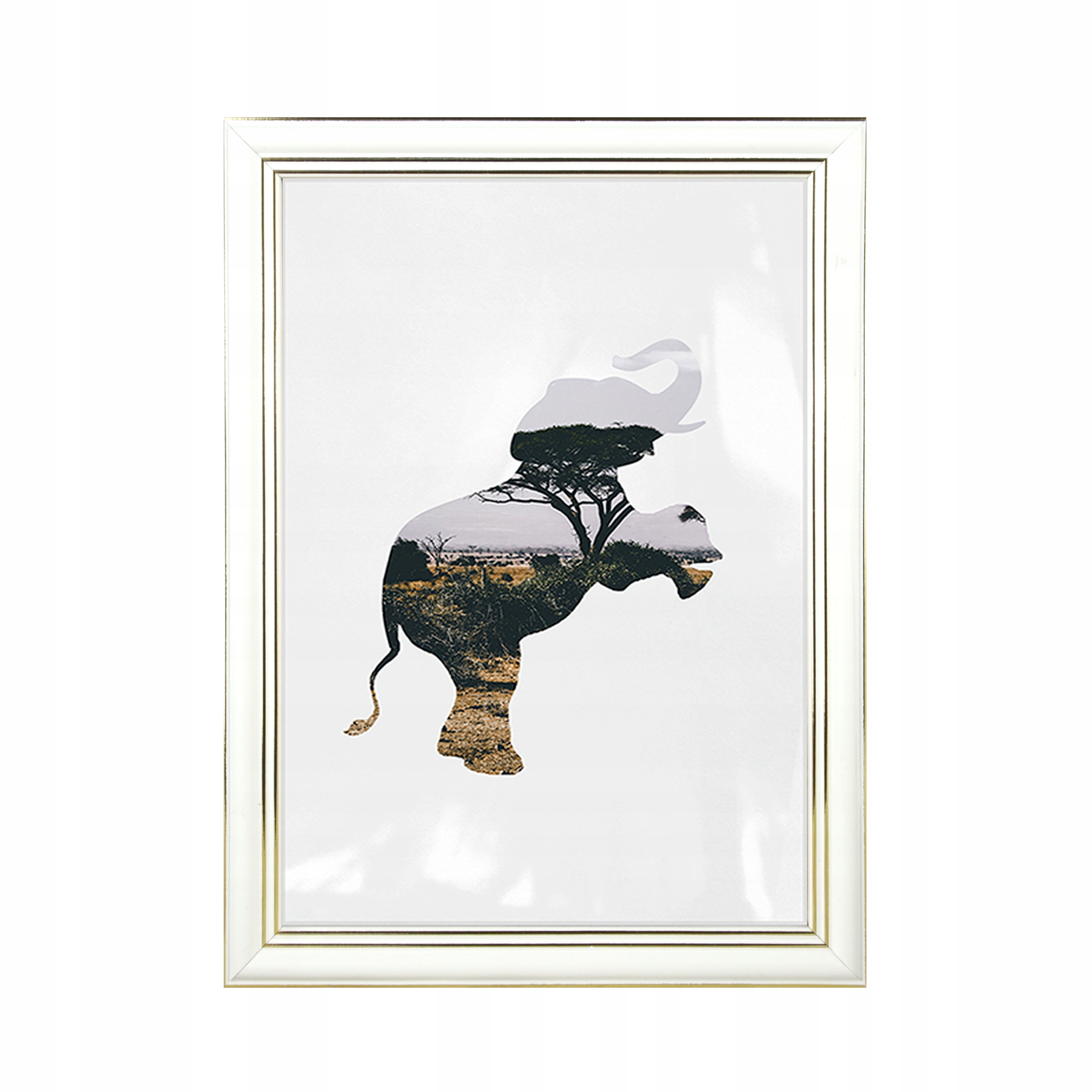 

Ramka Astra 18x24 Biały Złoto Drewno