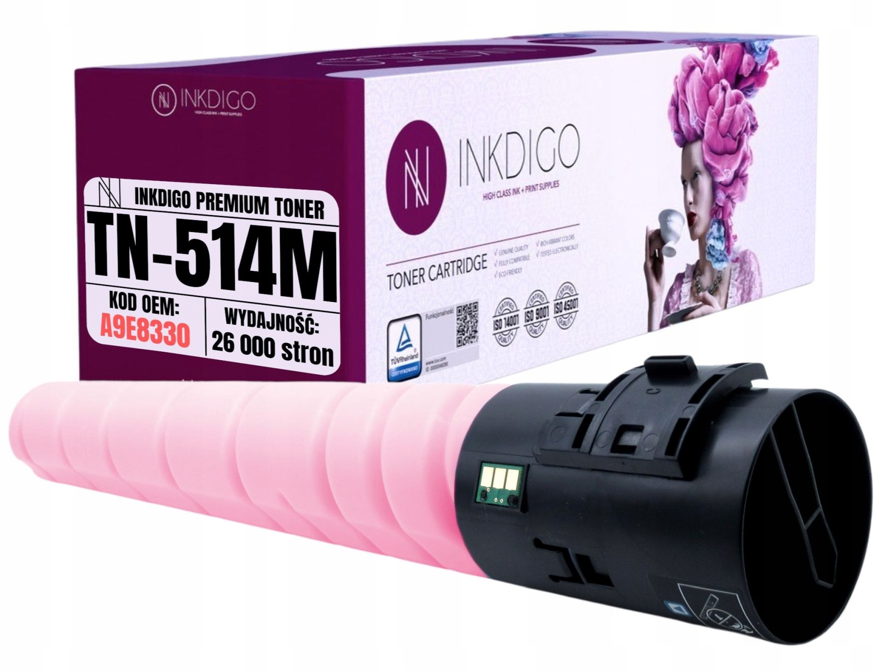 Toner TN514M – Náhrada Pro Tiskárny Konica Minolta Bizhub C458 C558 C658