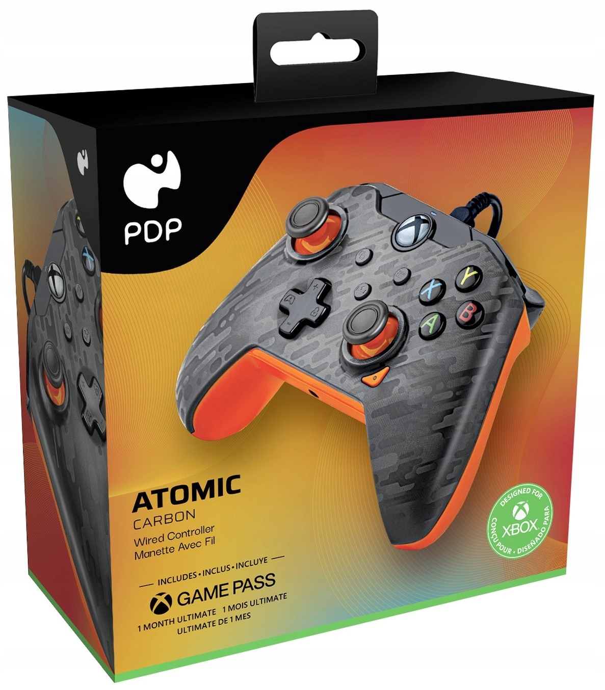 

Pdp Xsx Xo Pc Pad przewodowy Atomic Carbon