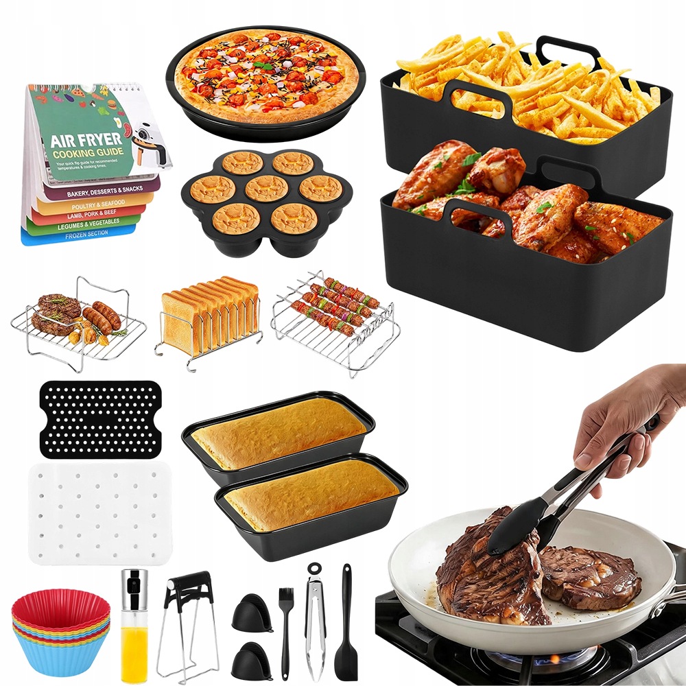 Sada příslušenství pro Airfryer Bedee 16 nepřilnavých částí pro pečení