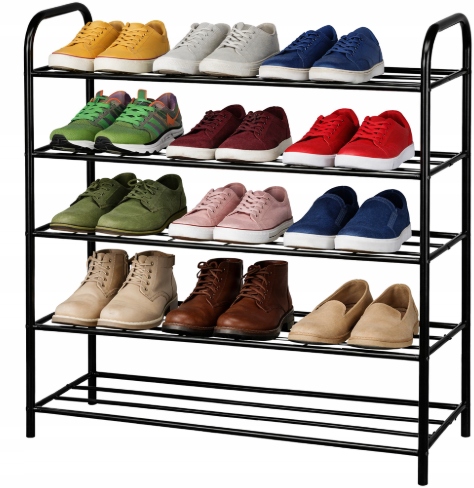 Półka Metalowa Na Buty Obuwie Stojak Organizer Duża Szafka 5 Półkek 80 cm