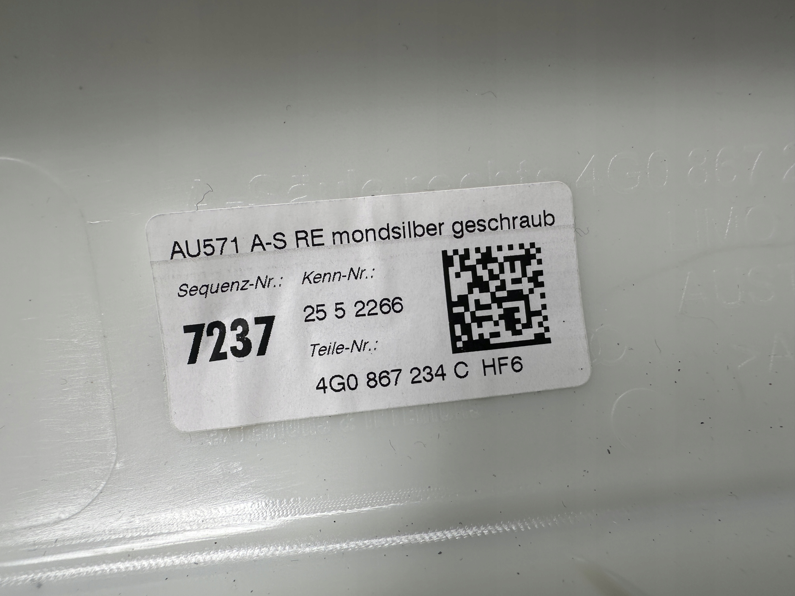 AUDI A6 4G C7 cover SLUPKA A right 4G0867234C