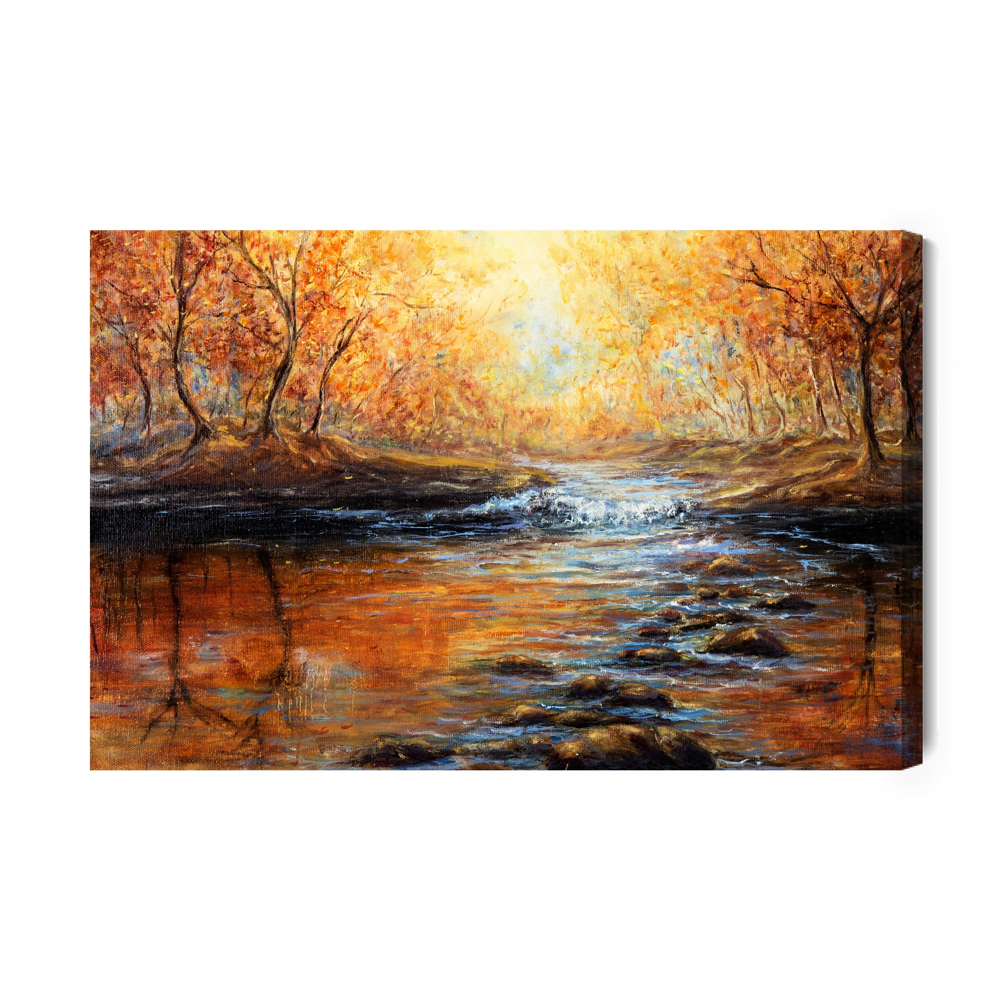 Obraz Na Plátně Řeka v podzimním lese Canvas 120x80