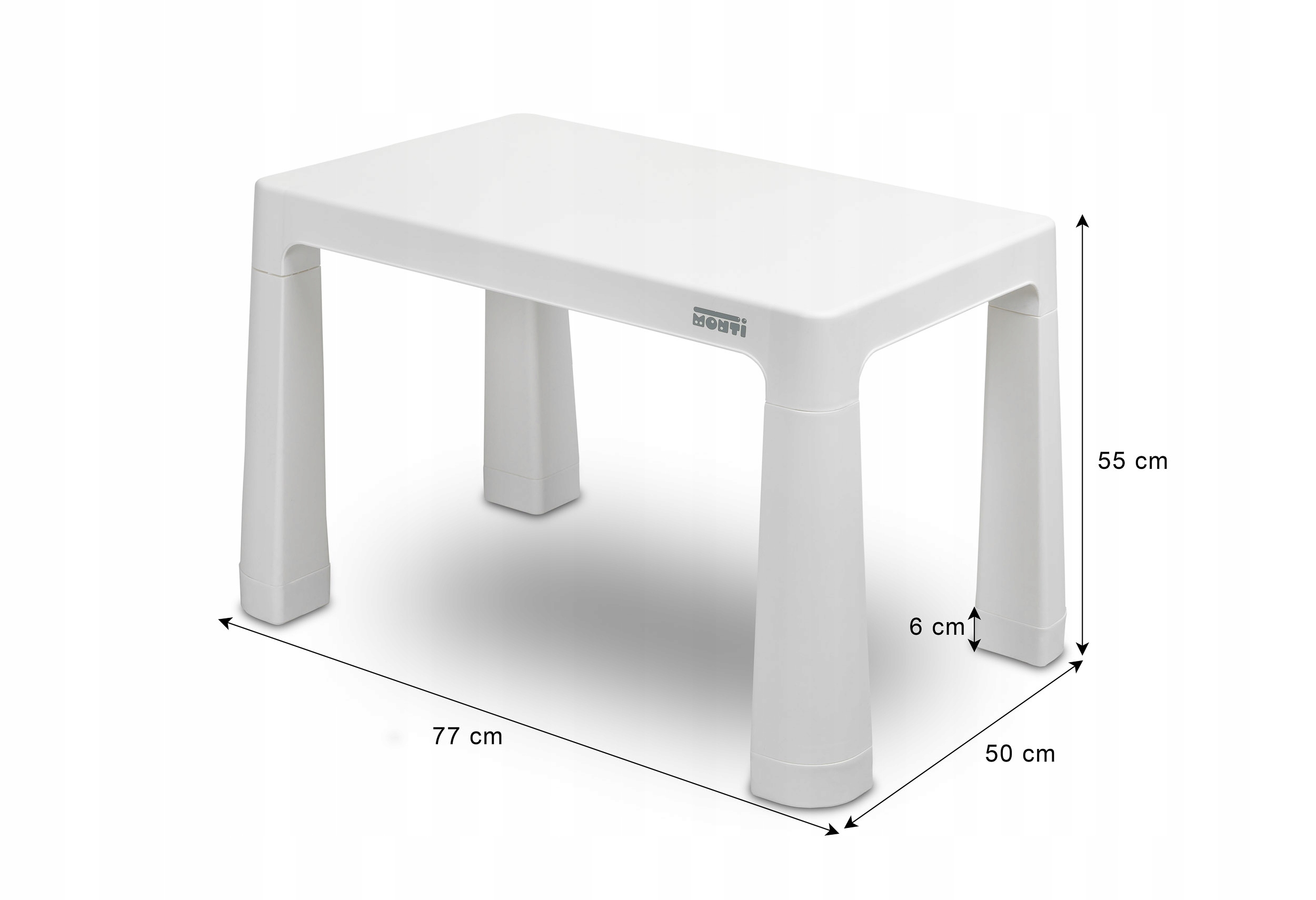ZESTAW DZIECIĘCY STOLIK DLA DZIECI + 2 KRZESŁA KRZESEŁKA TOYZ MONTI KOMPLET Wysokość siedziska 28 cm
