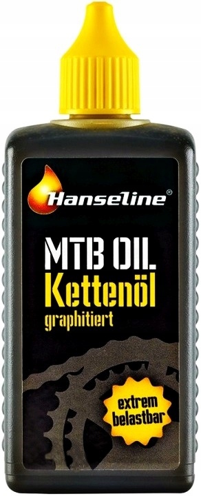 Oliwka olej smar łańcucha napędu roweru z grafitem Hanseline Mtb Oil 100 ml