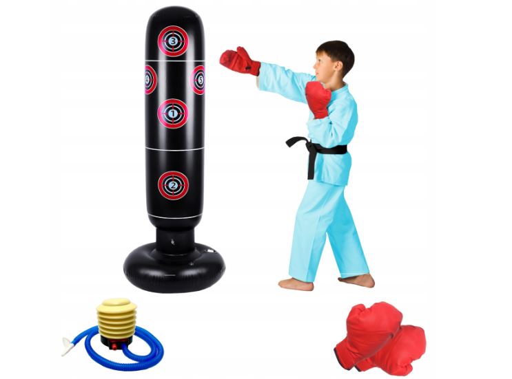 Boxerský Set Pro Dospělé Boxovací Pytel Rukavice Pumpička