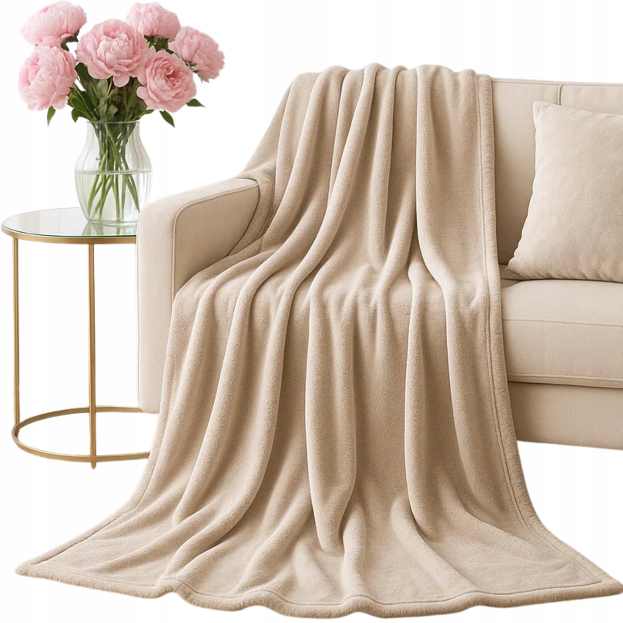 Duży Koc Narzuta Na Łóżko Kanapę Pled Miękki Ciepły Puszysty 250x300cm Solo