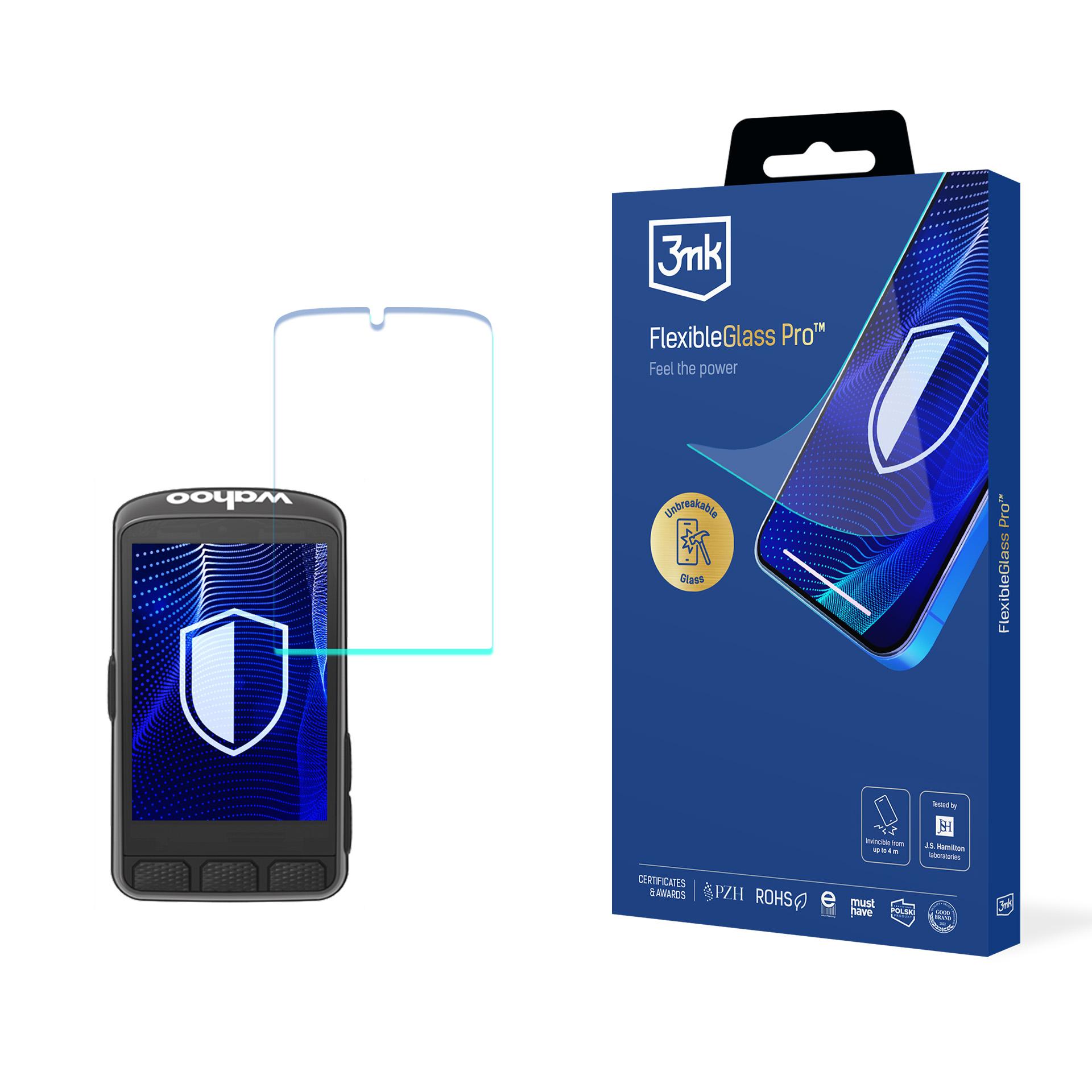 Szkło ochronne hybrydowe 3mk FlexibleGlass Pro na Wahoo Elemnt Ace odporne