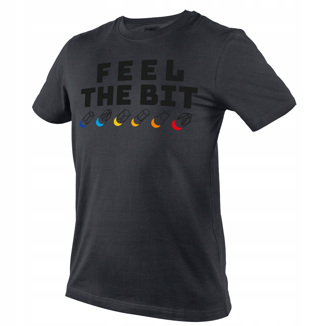 T-shirt koszulka z nadrukiem FEEL THE BIT r. XXL