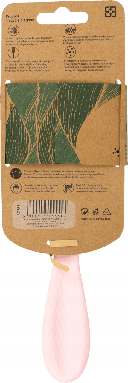 BIOFRIENDLY SZCZOTKA DO WŁOSÓW BIODEGRADOWALNA Stan opakowania oryginalne