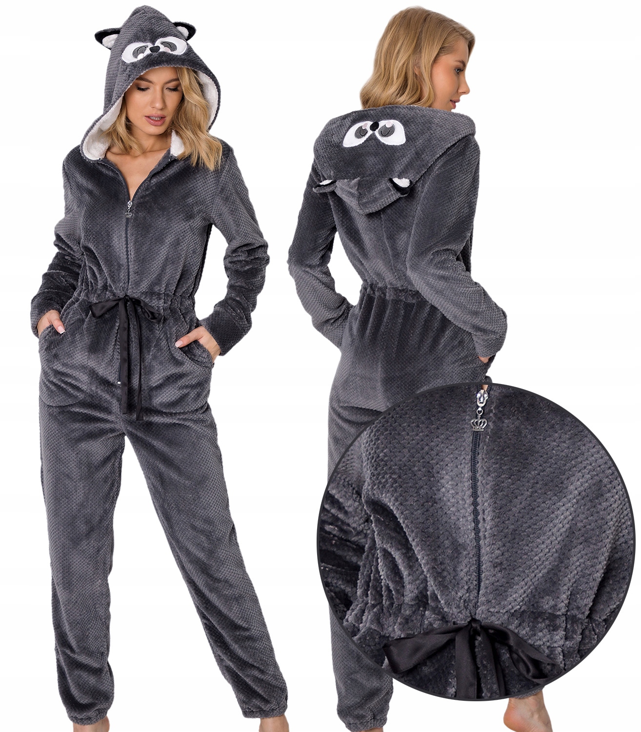 

Ciepły kombinezon onesie Roxy soft *L* szary