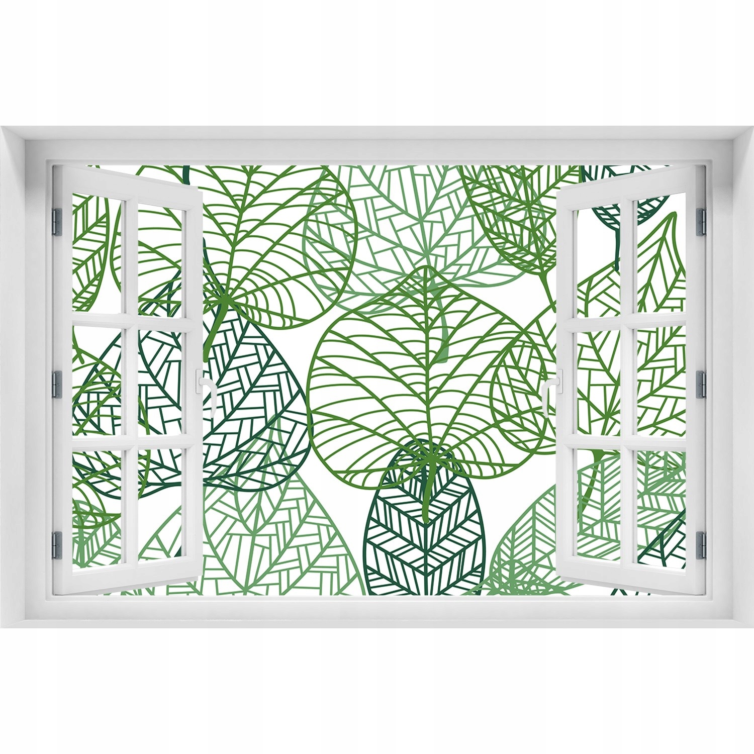 

Samoprzylepna Naklejka Zielone liście wzór 90x60