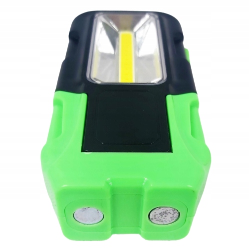 WARSZTATOWA LAMPA LED LATARKA MAGNES HAK LED COB Zasilanie baterie