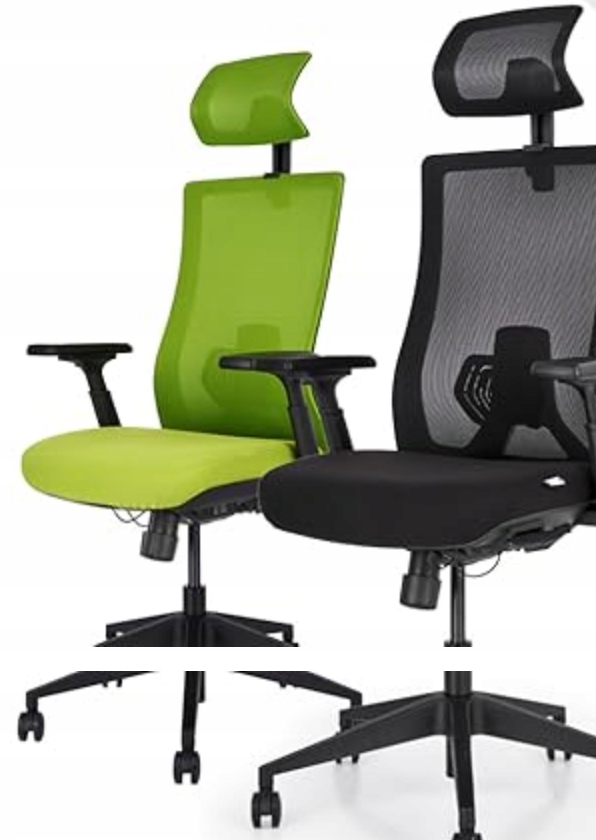 QU-Nher SK9 ergonomická kancelárska stolička bielo-modrá 150 kg otočná