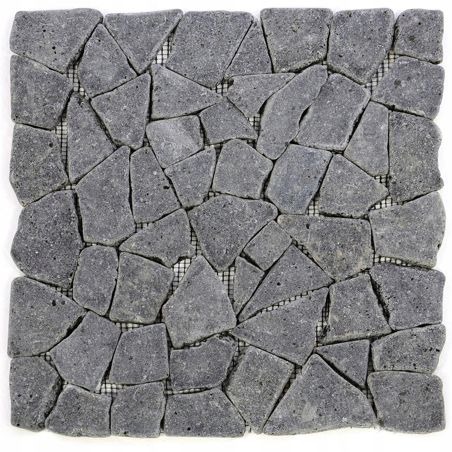 Divero 11 Sztuk Płytek Mozaika Naturalny Kamień Andesyt Szary 30X30CM
