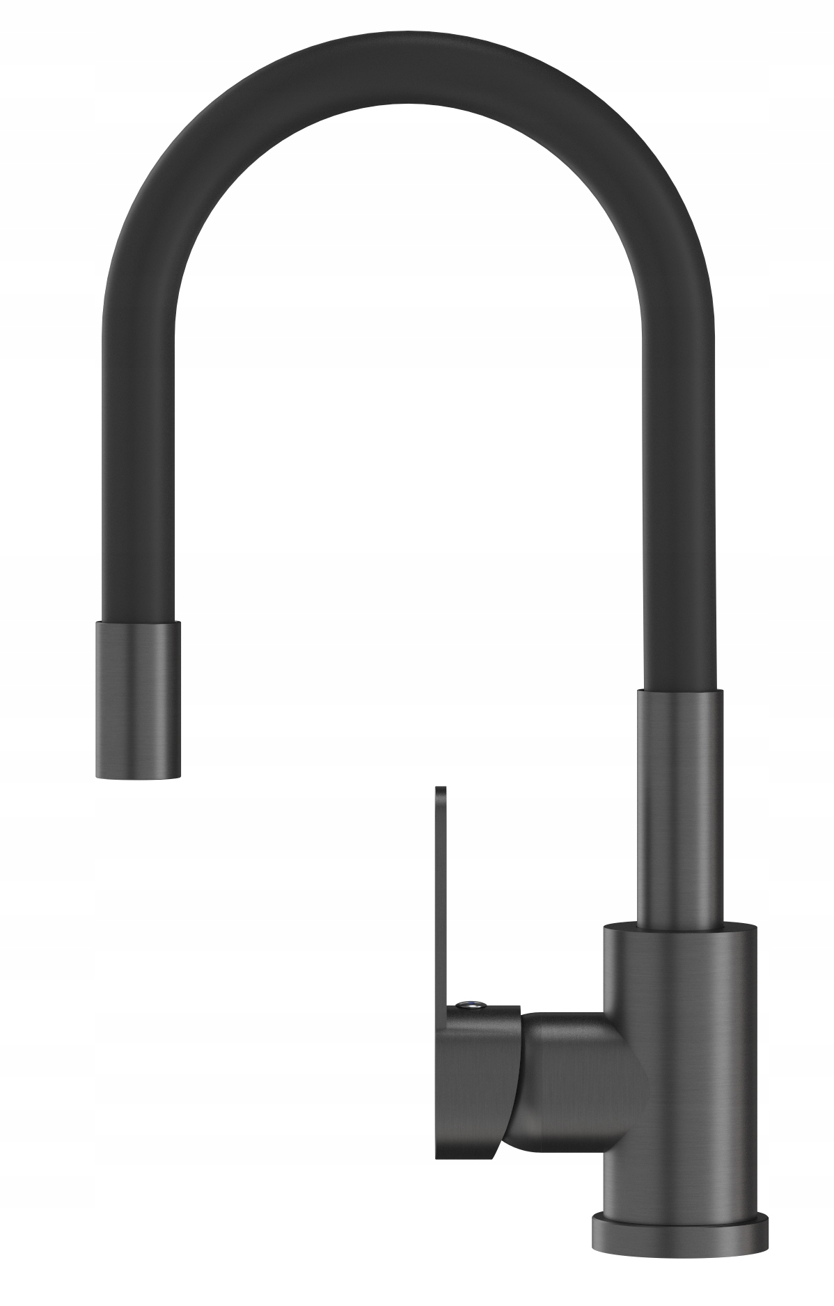 Kuchynský Kohútik Gun Grey Čierny Metalický, Pružný Výtok, Batéria Grado