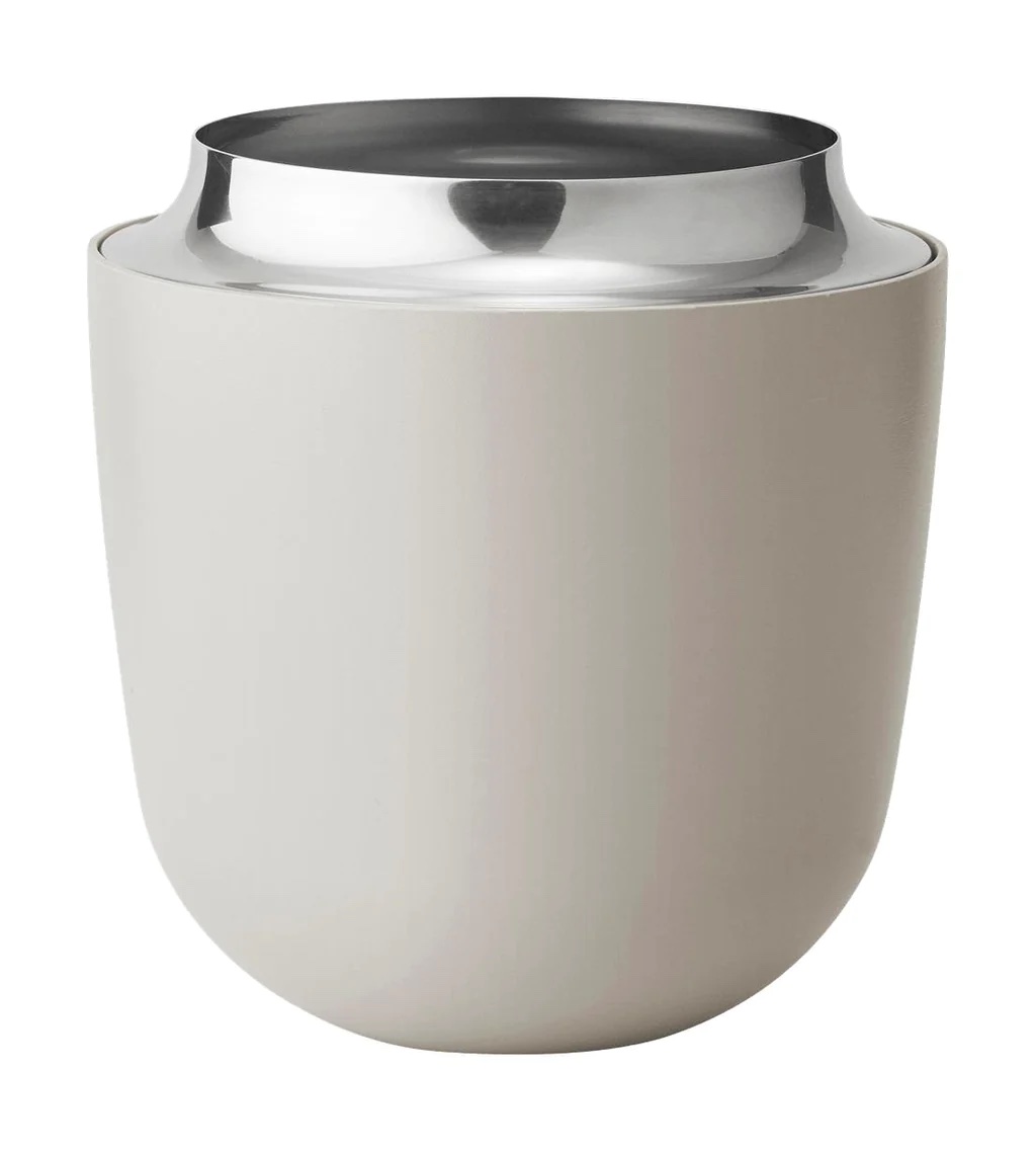 Stelton Concave Oceľová Váza na kvety 16 cm Piesková