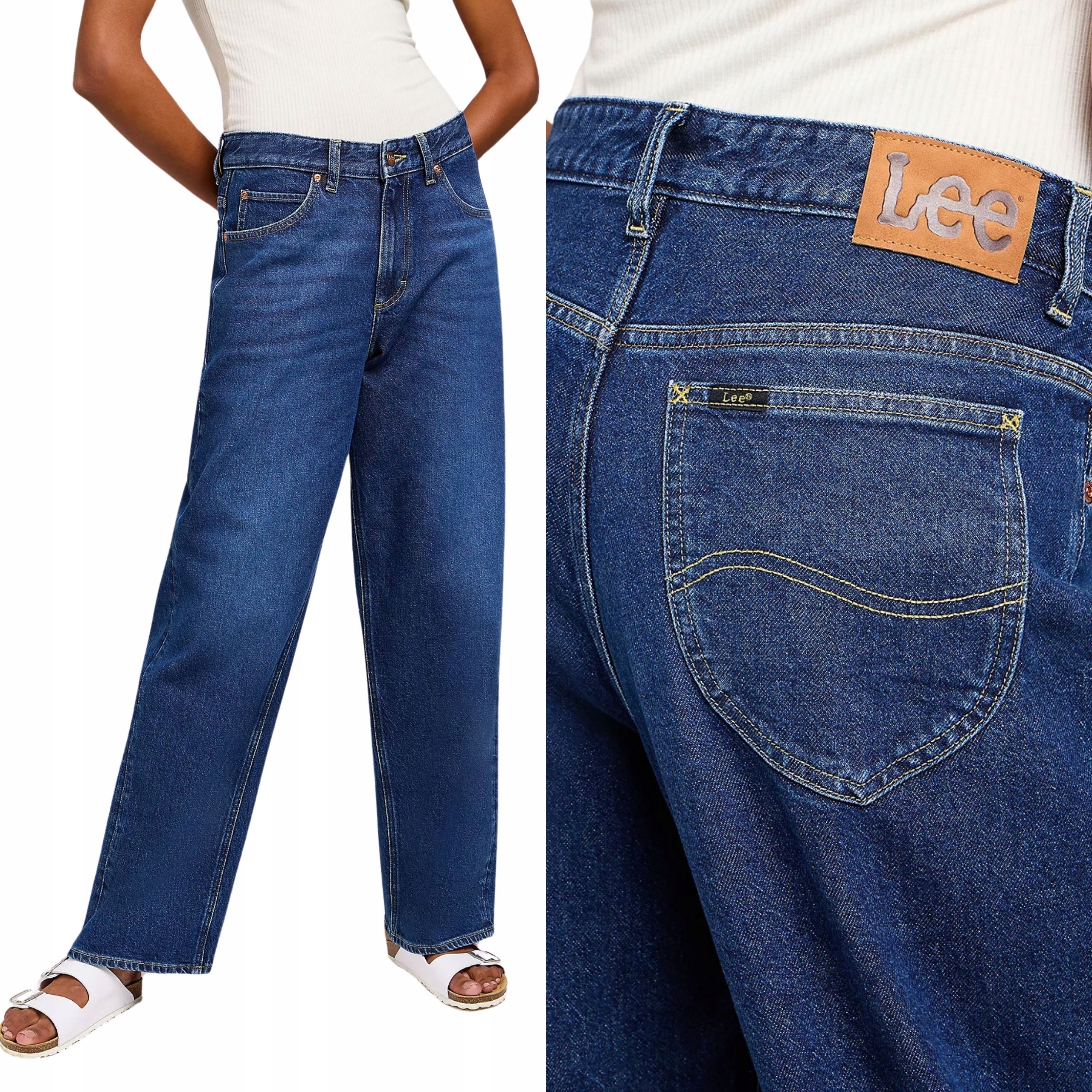 Lee kalhoty Tapered high waist Navy blue Rider Jeans W28 L31