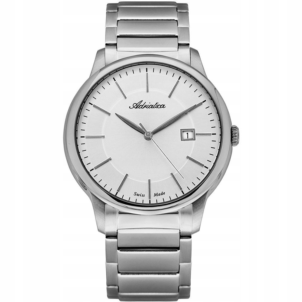 Adriatica pánské hodinky klasické stříbrné s datumovkou A1144.5113Q