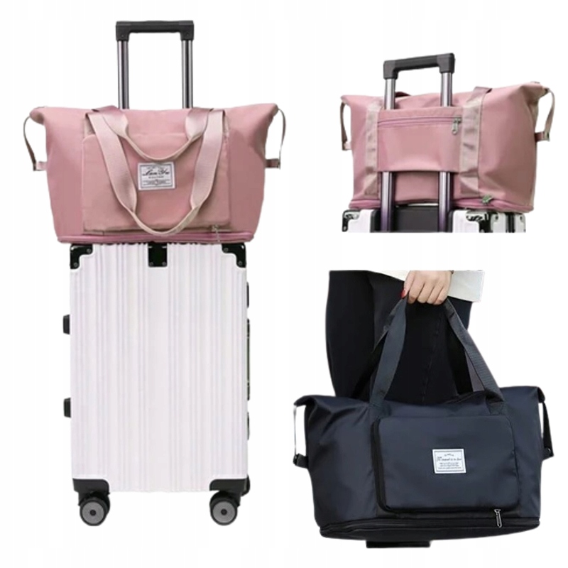 TORBA DAMSKA REGULOWANA MAŁA DUŻA PODRÓŻNA SPORTOWA RÓŻOWA DO SAMOLOTU Marka inna