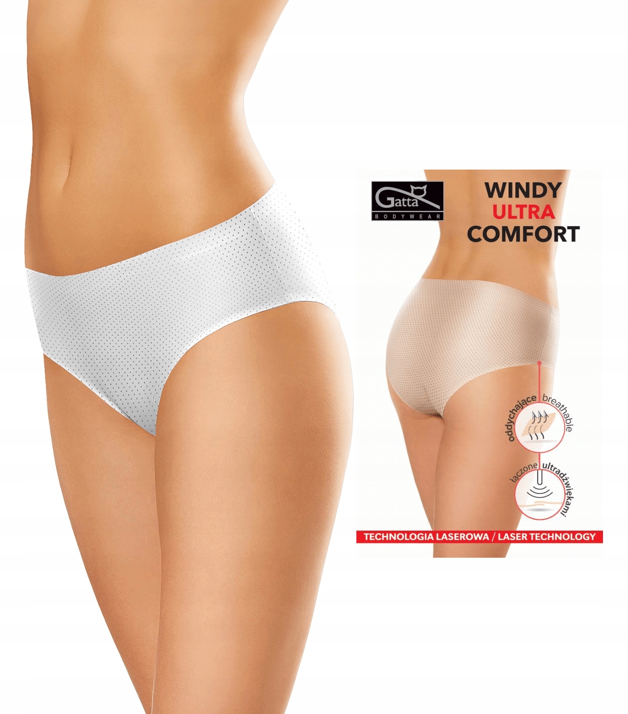 

Bezszwowe Figi Windy Comfort Gatta | Biały| M