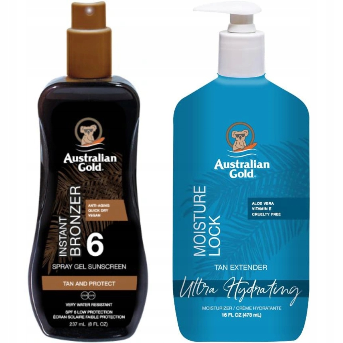 Australian Gold Gel Ve Spreji s bronzerem SPF6 Moisture Lock 473 ml