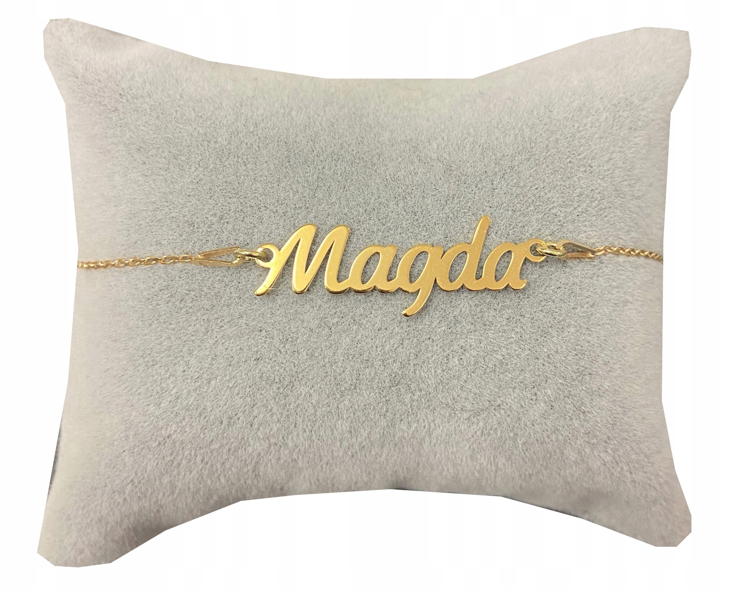 

Złota bransoletka z Imieniem Imię Magda Srebro 925