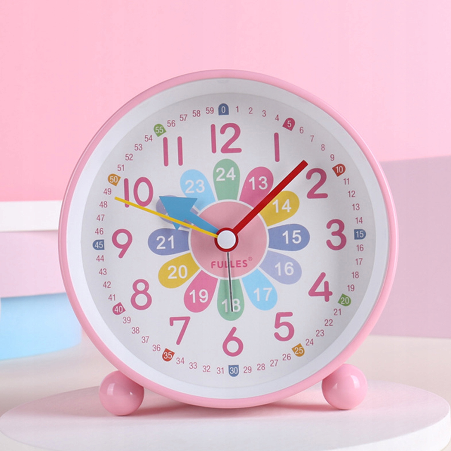 ZEGAR BUDZIK STOJĄCY CICHY DLA DZIECI Z LAMPKĄ NOCNĄ Marka inna