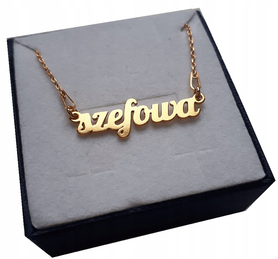 

Złoty naszyjnik celebrytka Szefowa srebro 925