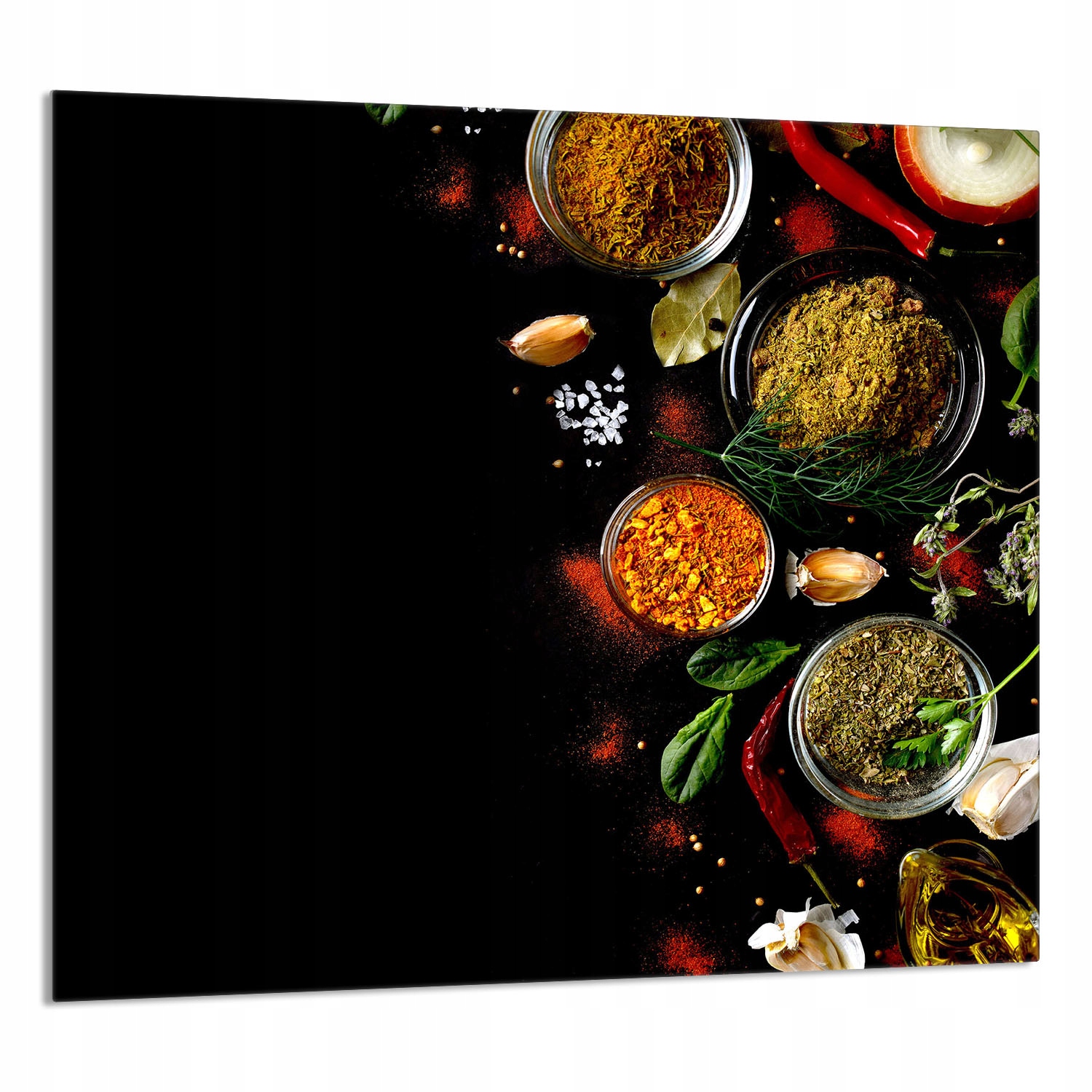 Skleněný Panel Do Kuchyně 65x60 Koření Tvrzené Sklo