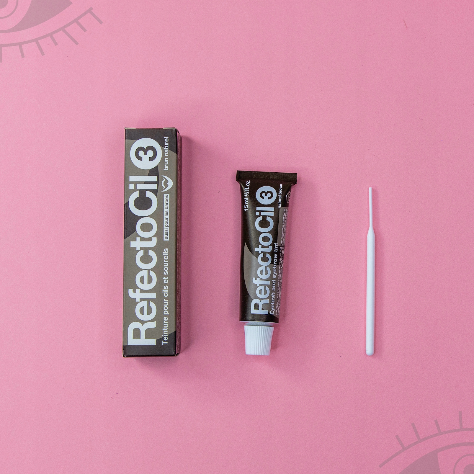 Refectocil Żelowa Henna do Rzęs Brwi 15ml BRĄZOWA 3 Brown farbka do brwi Kolor brązowy