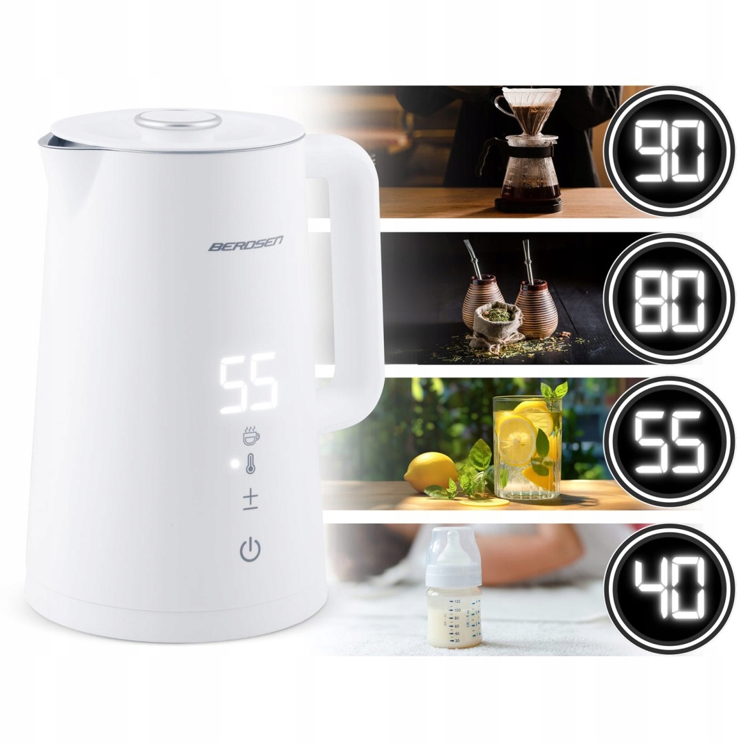 Rychlovarná konvice s dotykovým ovládáním Berdsen BD-709 – Regulace teploty
