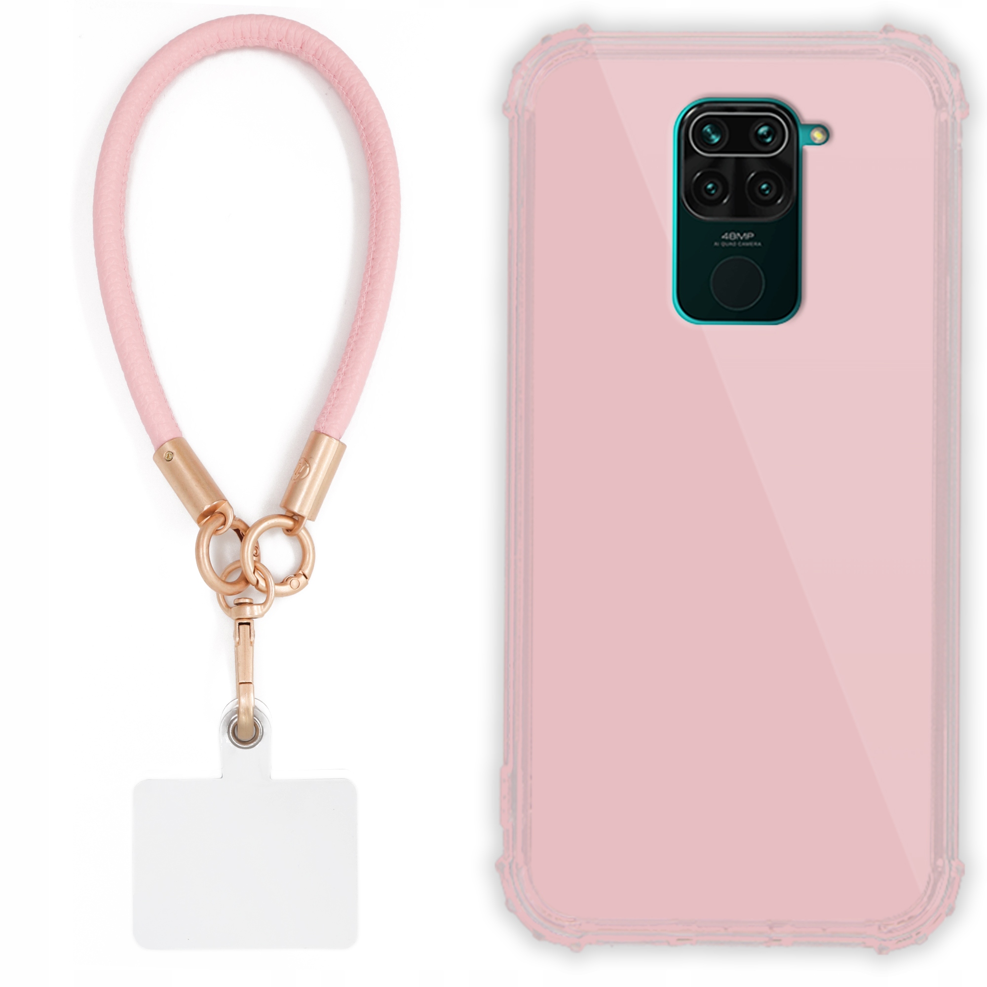 Pouzdro Pro Xiaomi Redmi Note 9 Pro Max Antishock Pinky Růžové vodítko Sada