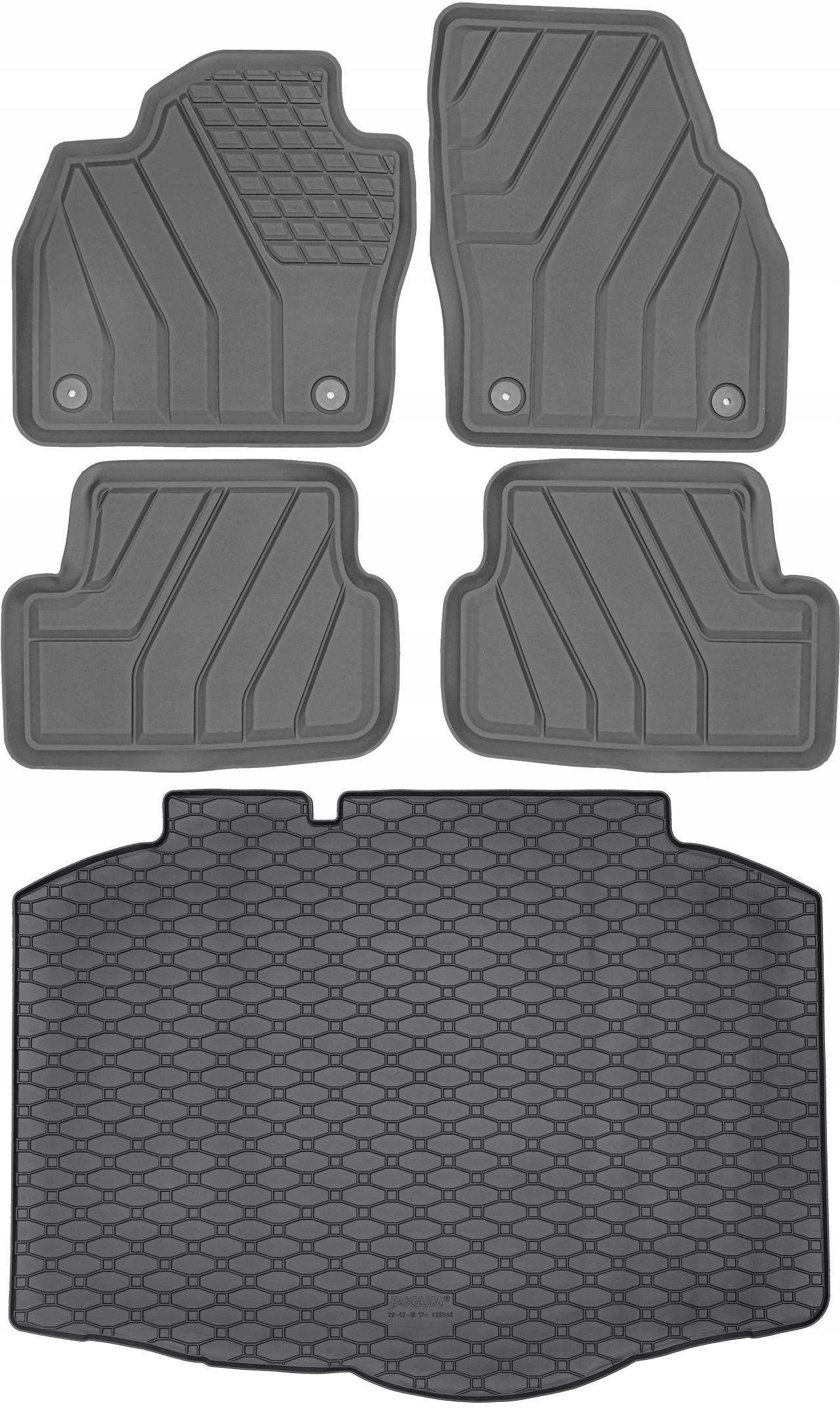 Seat Ibiza VI Hatcback 2017- Podložka do batožinového priestoru gumové rohože